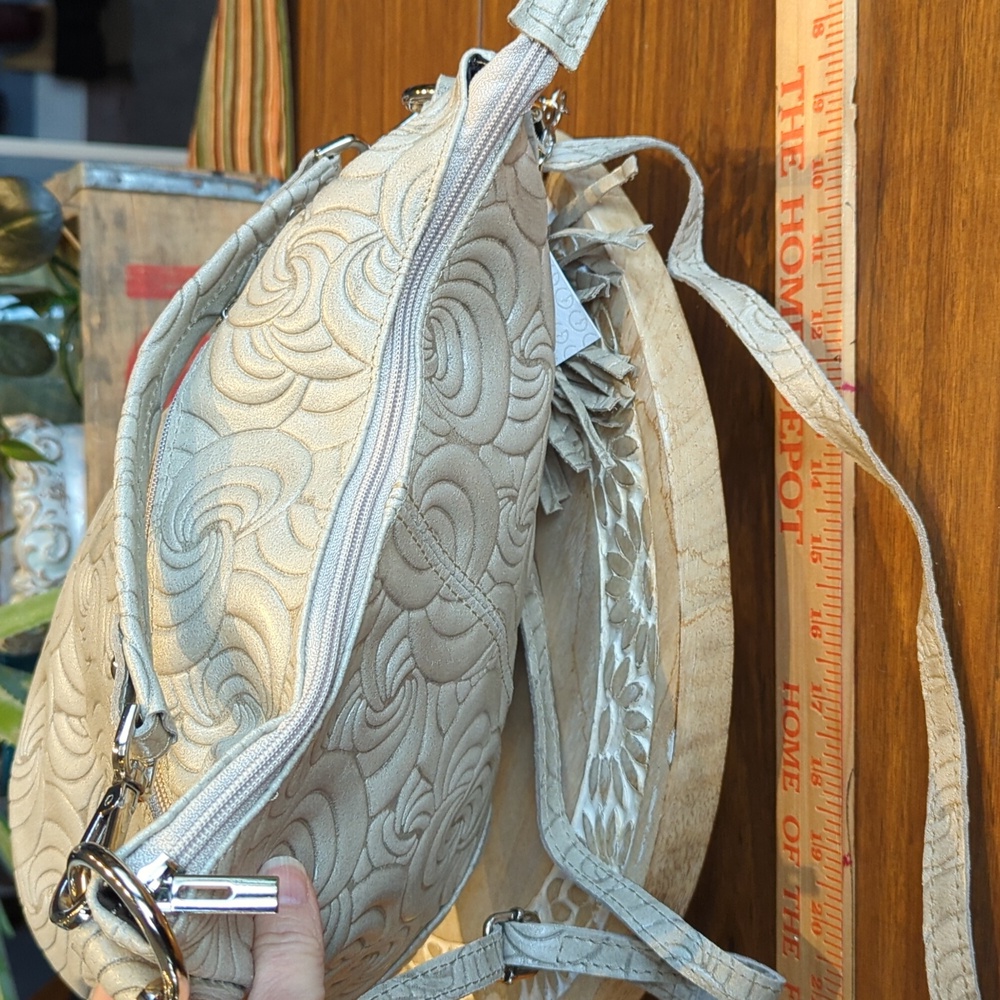 Giulia Massari swirl leather bag cream/gray - Picture 11 of 15